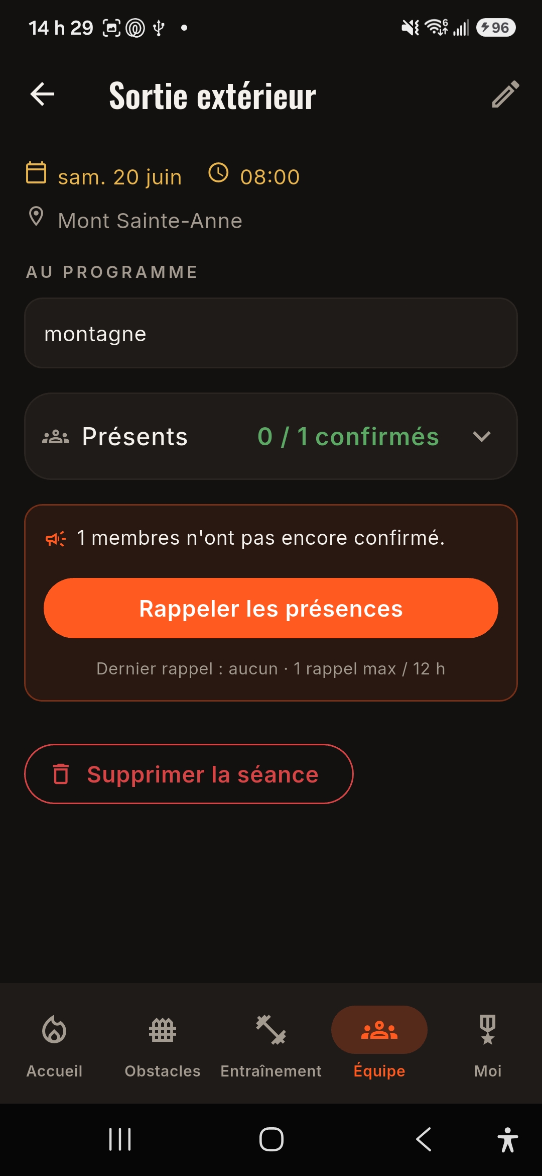 séance jour J